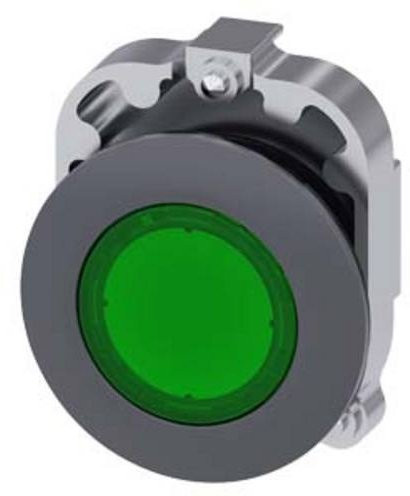 Siemens Leuchtdruckschalter 3SU1061-0JA40-0AA0 grün Metall IP66 IP67 IP69/IP69K bündig montiert - Bild 1