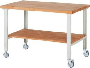 Rau Fahrbare Werkbank 7000-7 höhenverstellbar, Grau/Mehrfarbig, B: 150 cm, T: 90 cm, H: 95-100 cm - Bild 1
