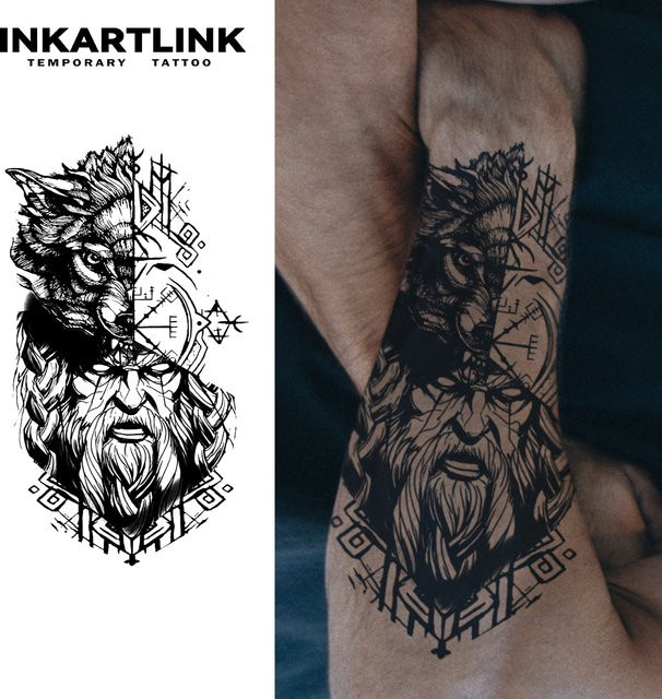 INKARTLINK Semi-permanenter Tattoo-Aufkleber für Herren, wasserfest - Bild 1