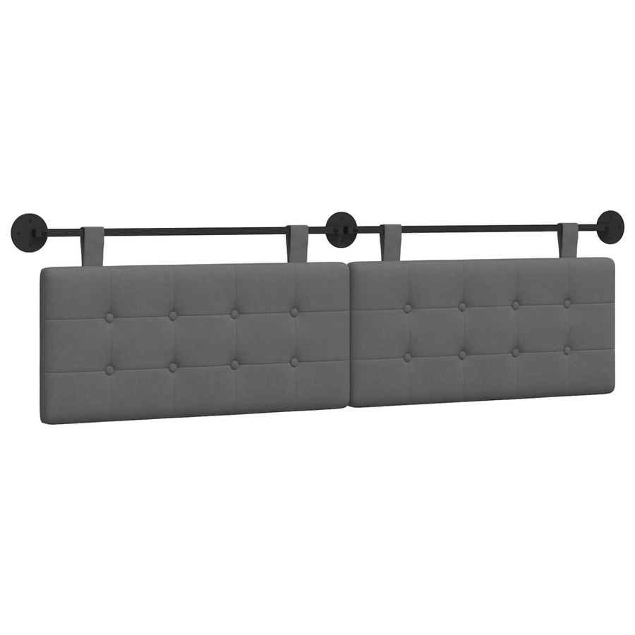 vidaXL Wandmontiertes Polsterpaneel in Dunkelgrau, Breite: 170 cm, Höhe: 55 cm, Tiefe: 5 cm - Bild 2
