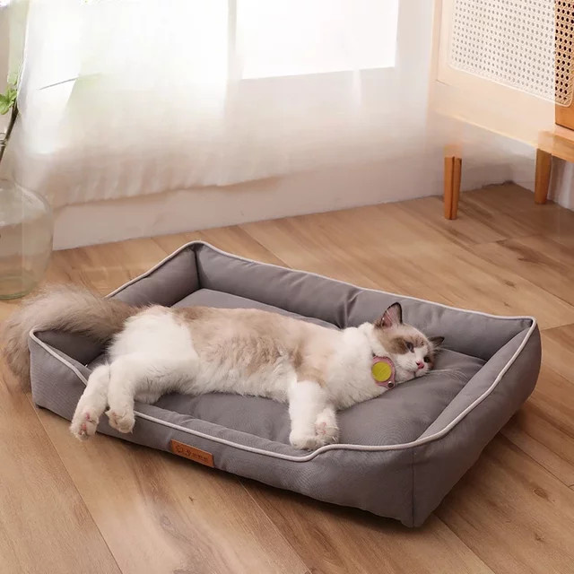 Four Seasons Paw Haustiersofa in Beige mit weichem Fleece und wasserdichtem Boden für Hunde und Katzen - Bild 1