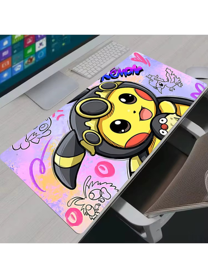 Potdemiel Gaming-Mauspad Pikachu Kawaii Schreibtischunterlage in Multicolour - Bild 2