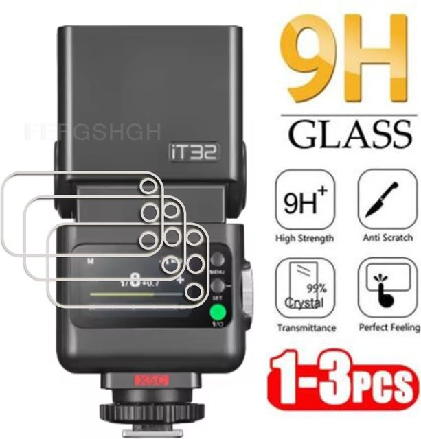 Godox iT32 Schutzfolie aus gehärtetem Glas mit 9H Härtegrad, transparent - Bild 1