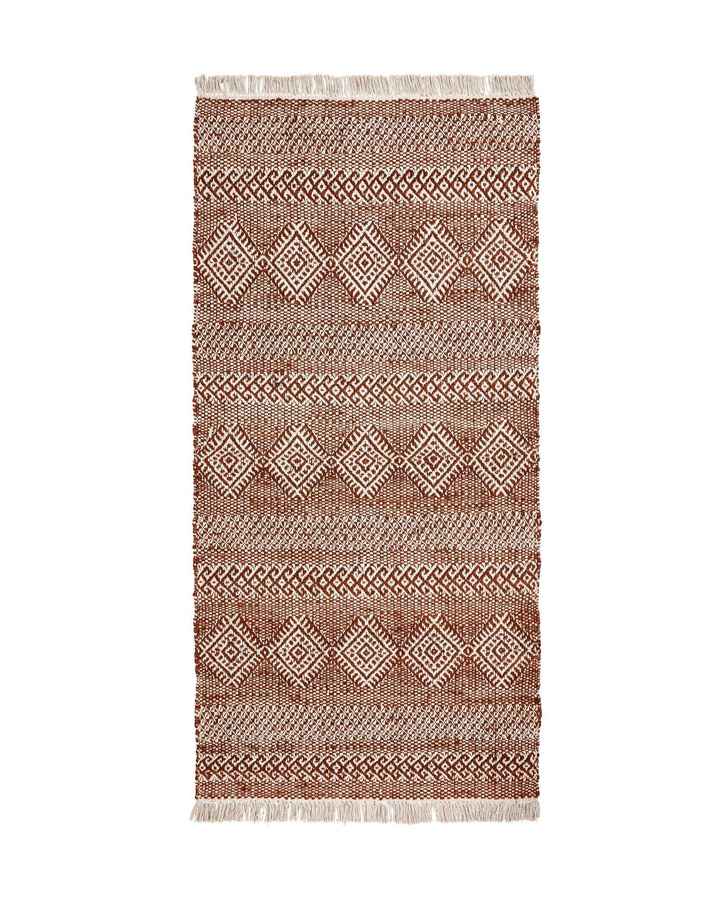 House Doctor Teppich Ethnic in Braun Natur, gewebt aus Jute, Baumwolle, Polyester und Viskose, B/T: 90 x 200 cm - Bild 1