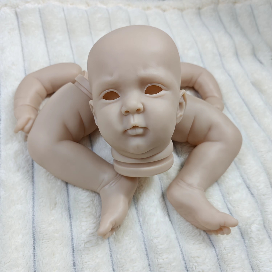 MRB Reborn-Puppenbausatz Jocy, 18-Zoll, lebensecht, unvollendet, unbemalt, mit Stoffkörper - Bild 1