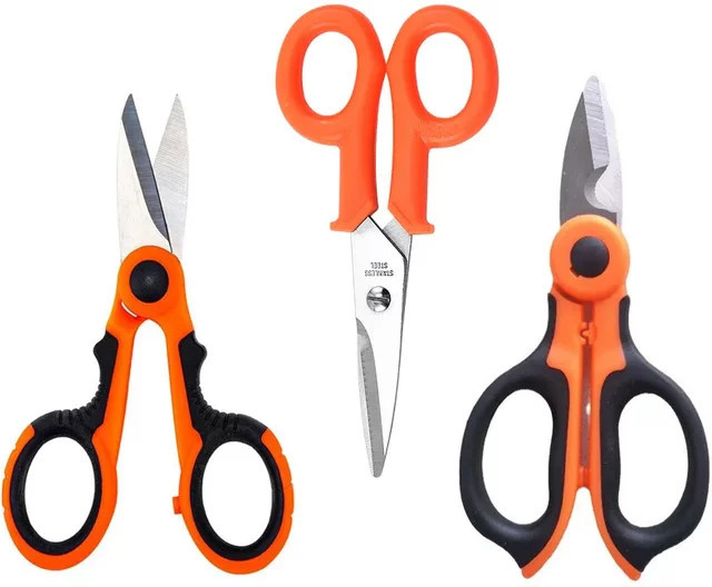 FATCOOL Multifunktionsschere aus Kohlenstoffstahl in Orange für Kabel, Draht, Stoff und Papier - Bild 1