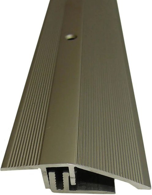 Döllken Profiles Ausgleichsprofil aus Aluminium in Silber für 7-15 mm, Länge: 900 mm, inklusive Schrauben und Dübel - Bild 1