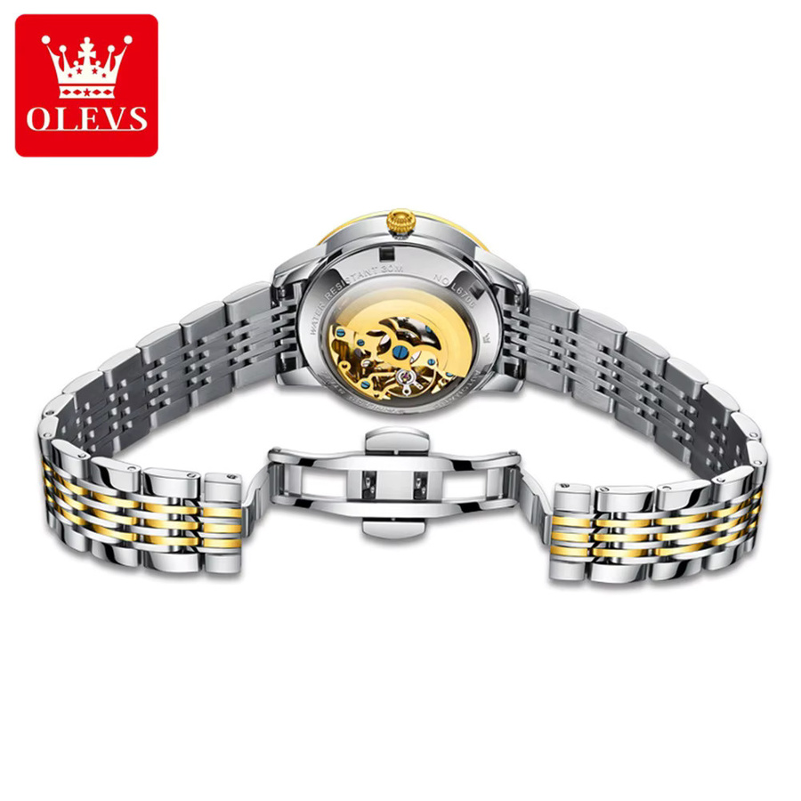 OLEVS Armbanduhr Automatik, Edelstahl, Diamant, Damen - Bild 2