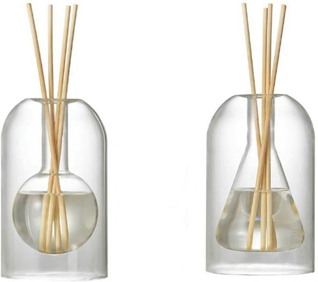 Moderne Aromatherapie-Diffusorflasche aus Glas in Transparent, Organizer für ätherische Öle - Bild 1