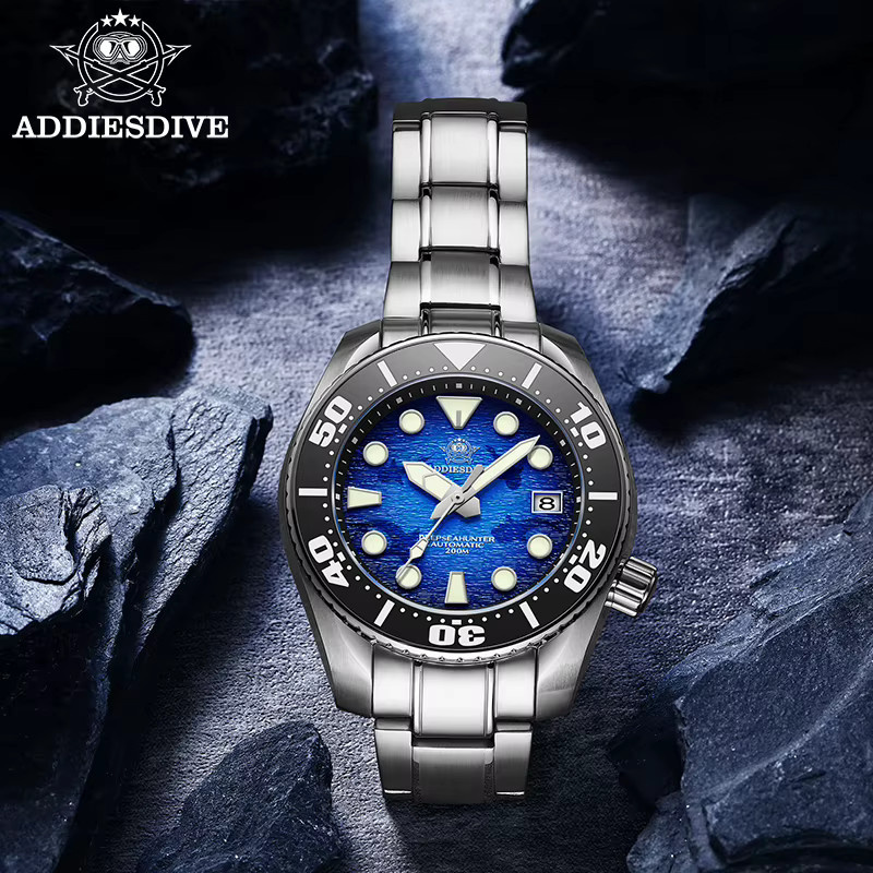ADDIESDIVE Armbanduhr Automatik, Edelstahl, Saphirglas, Herren - Bild 2
