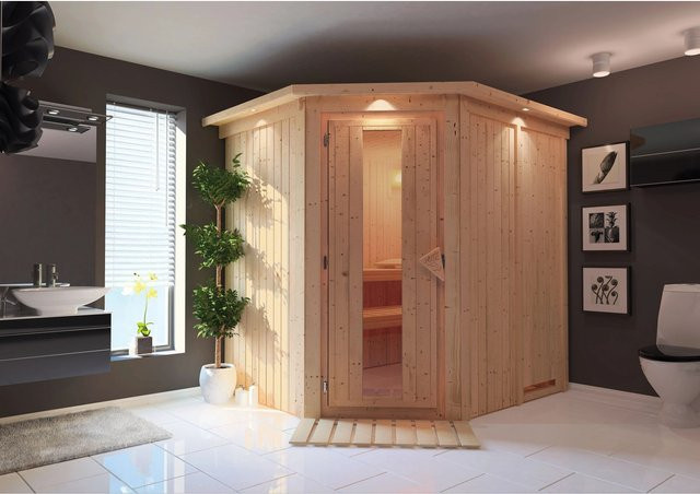 Karibu Sauna LED-Dachkranz in Braun - Bild 1