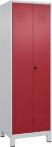 C+P Spind Classic PLUS Schwarz-Weiß mit 2 Abteilen, Sicherheits-Drehriegel und Füßen, H x B x T: 195 x 60 x 50 cm - Bild 1