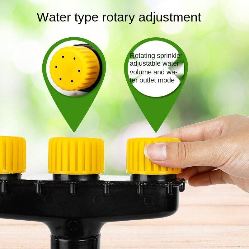 ZENTAURA Garten Sprinkler mit 5 Düsen und einstellbarem Durchfluss für die Bewässerung von Rasen und Gemüse, 1.5 Zoll, ABS - Bild 5