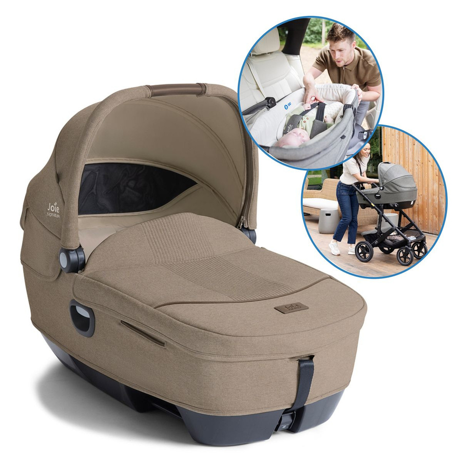 Joie Signature Auto-Babywanne Calmi R129 für die Nutzung im Auto und auf den Kinderwagen Vinca, Aeria und Finiti, geeignet für die Größe 40 cm bis 75 cm ab Geburt bis 12 Monate - Bild 1