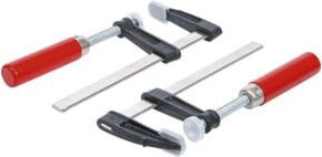 BGS Do it yourself Schraubzwingen-Set, 2-teilig, rot, Öffnungsweite: 150 mm, Breite: 50 mm - Bild 1