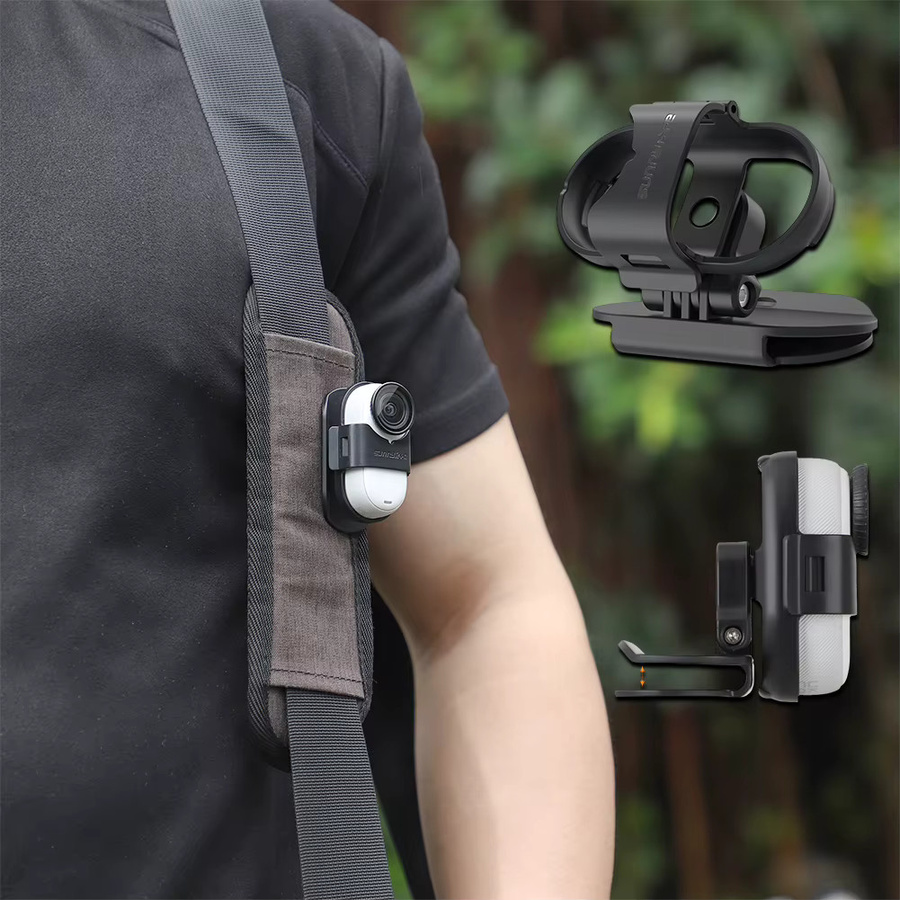 Insta360 Rucksack-Clip 360-Grad-Fixierklemme als Kamerahalterung für Insta360 GO 3 und GO 3S in Schwarz - Bild 2