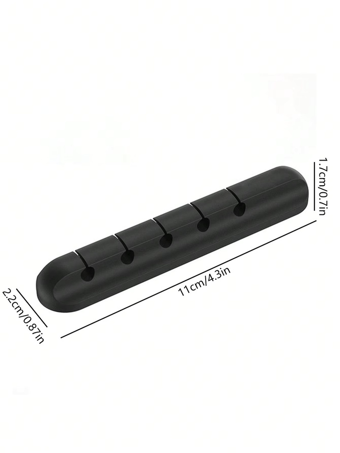 Selbstklebende Silikon Kabel-Organizer-Clips für deinen Schreibtisch zur Kabelverwaltung von Ladegeräten, Maus und Kopfhörern in Schwarz oder Weiß - Bild 5