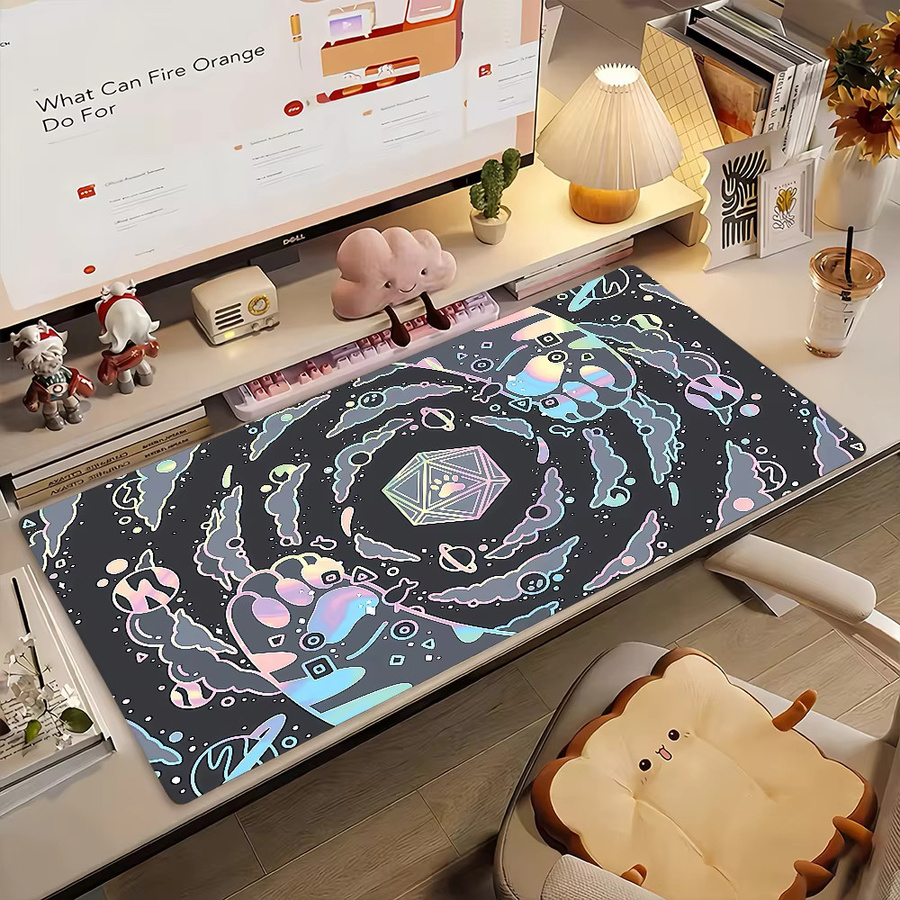 Anime Katzenpfoten Mauspad XXL Schreibtischunterlage in Multicolour für Gaming und Büro - Bild 2