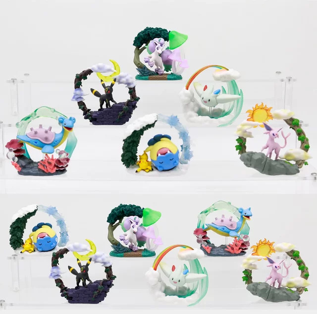 Re-Ment Pokemon Miniatur Circular Diorama Collection Blind Box Tierfiguren Ornamente - Bild 1