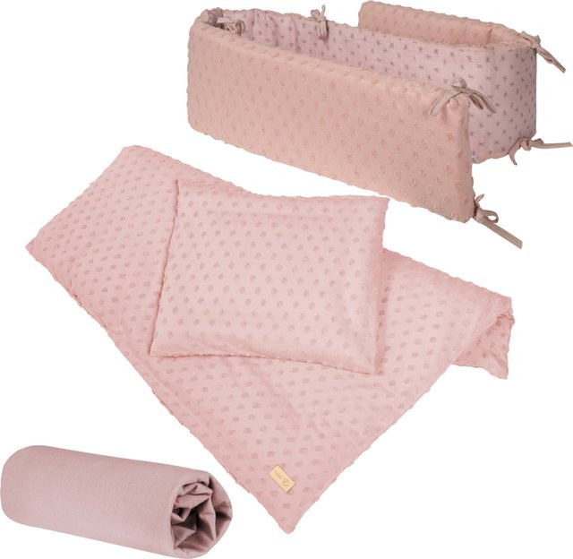 Roba BIO-Jersey Geschenkset Lil Planet rosa mit Bio-Bettwäsche, Spannbettlaken und Nestchen aus Bio-Baumwolle - Bild 1