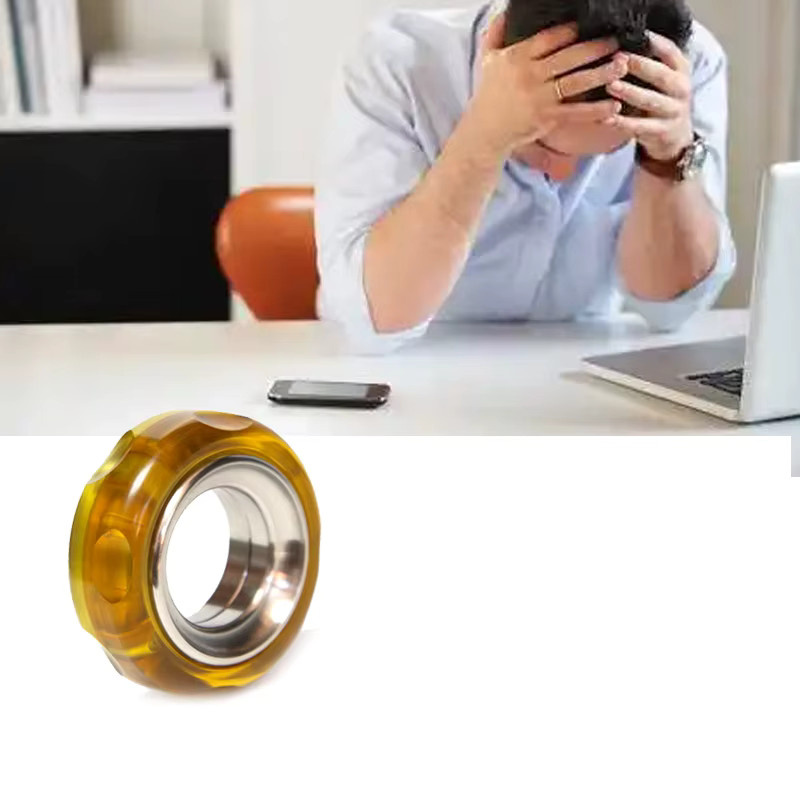 Pei Haptic Ring Mechanische Fidget Ratsche Ring, Edelstahl, Metall Reifen Spielzeug - Bild 5