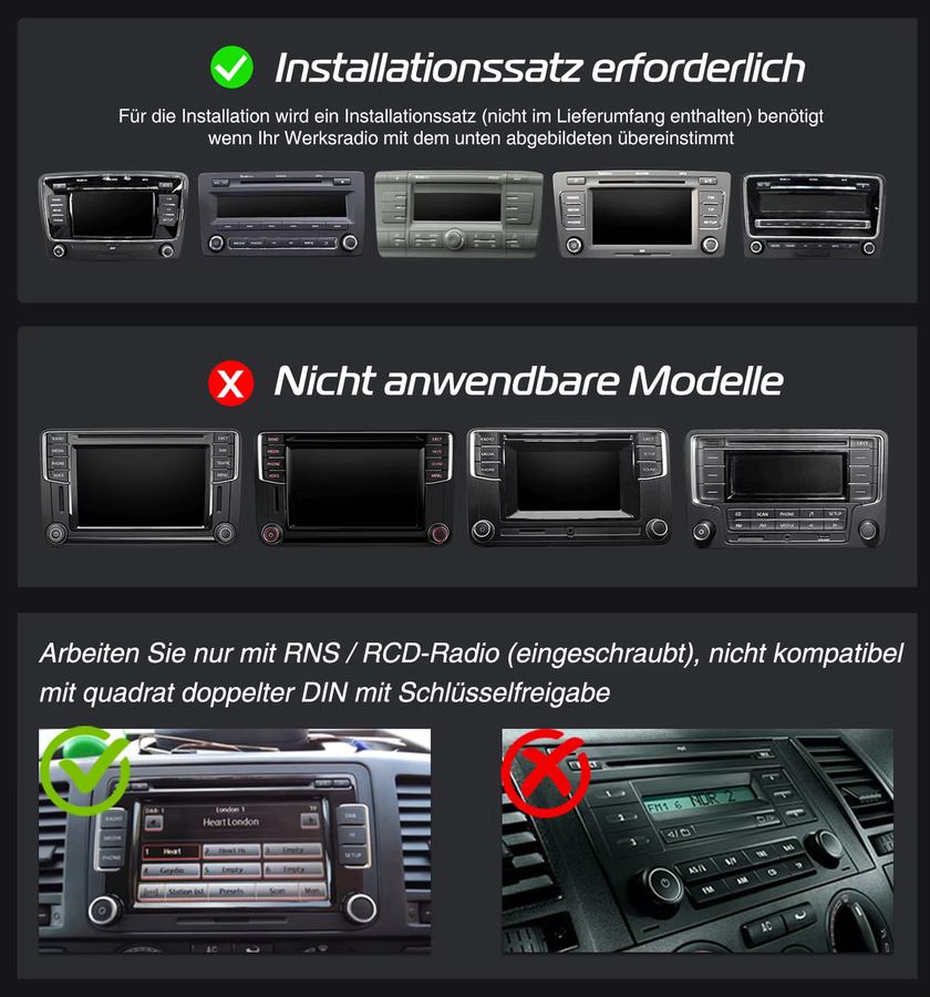 ESSGOO Android 15 Autoradio mit 7 Zoll Display, 64GB Speicher, Wireless CarPlay, Android Auto, GPS und Bluetooth in Schwarz für VW Golf 5 6, Touran, Polo, Caddy, EOS, Tiguan 6R und Passat sowie Seat - Bild 3