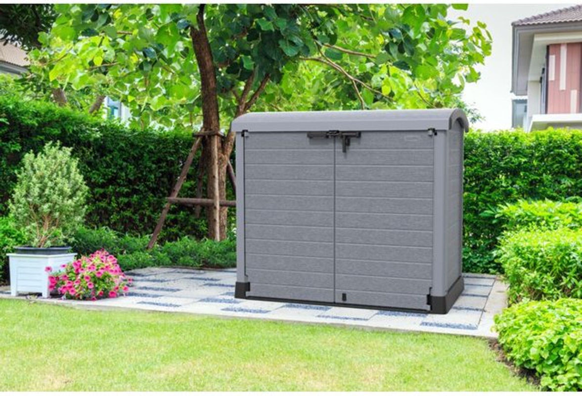 Duramax StoreAway ARC 1200 Aufbewahrungsbox für 2 Mülltonnen in Anthrazit, B/H/T: 145 x 125 x 83 cm - Bild 2