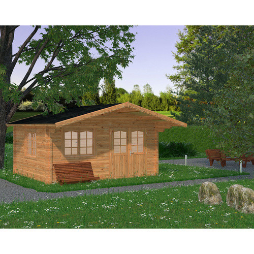 PALMAKO Blockbohlenhaus Helena aus Holz in Braun, B/H/T: 514 x 285 x 360 cm - Bild 3