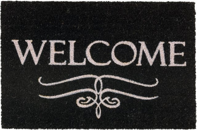 Astra Türmatte Coco Style Welcome in Schwarz, B: 60 cm, T: 40 cm - Bild 1
