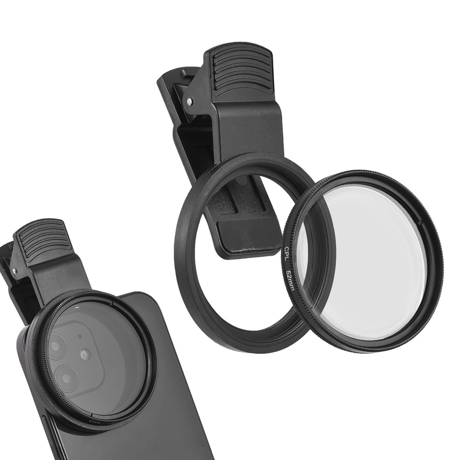 GoolRC CPL Filter 52mm Clip-auf Polarisator Filter für Telefon Kamera Objektiv mit Clip in Schwarz - Bild 4
