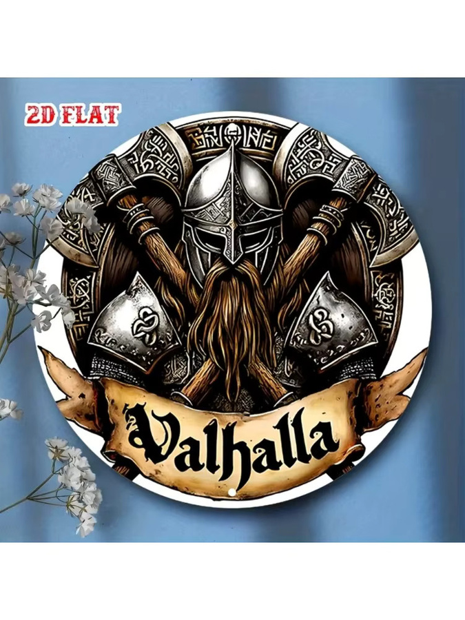 CIFBUY Wikinger-Helm und Axt-Wanddekoration aus Metall im rustikalen Design - Bild 6