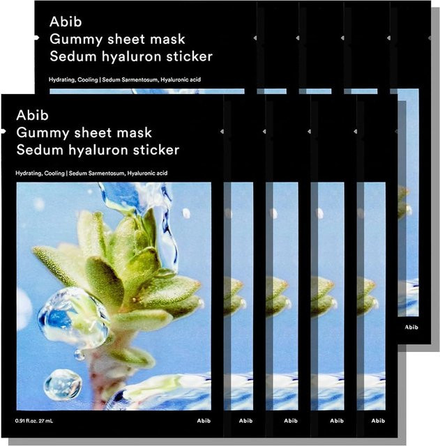 ABIB Gummy Sheet Mask Sedum Hyaluron Sticker, 10 x 27 ml, Hyaluronsäure - Bild 1