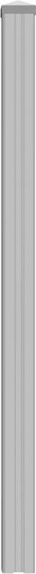 T&J Pfosten Alaska aus PVC in Weiß, B/T/H: 11,7 x 11,7 x 240 cm - Bild 1