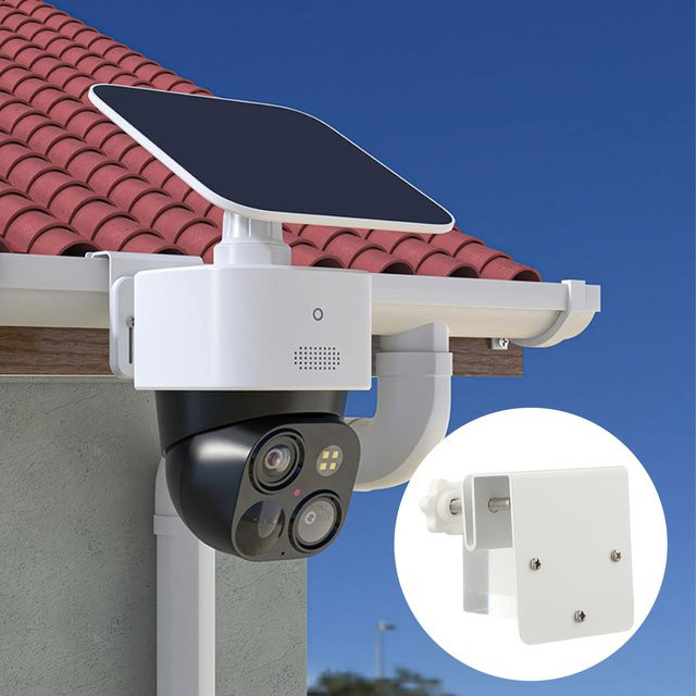 Eufy Metall-Dachrinnenhalterung für EufyCam S340, E42 und E30 in Weiß - Bild 1
