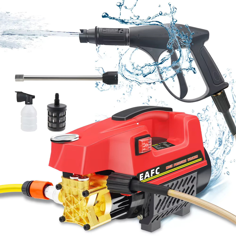 EAFC Hochdruckreiniger 200Bar Autowaschmaschine 1000W mit Wasserpistole in Rot - Bild 6