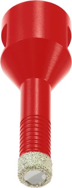 kwb Diamond Fliesenbohrer für Winkelschleifer M14, Durchmesser: 10 mm, Länge: 63 mm, Farbe: Rot - Bild 1