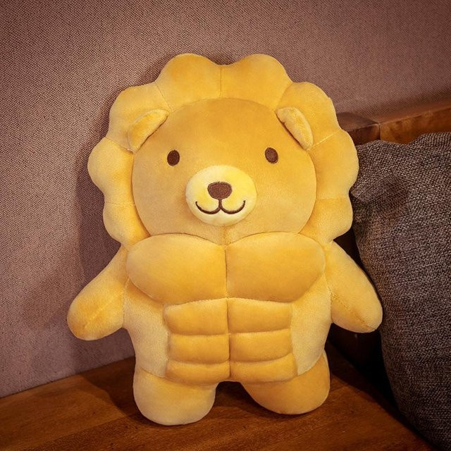 Yiran toy Muskelkörper-Bär Plüschtier, 30cm, Gelb - Bild 1