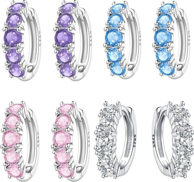 Orstarry Ohrringe, 925 Silber, bunt, Zirkonia, Damen - Bild 1