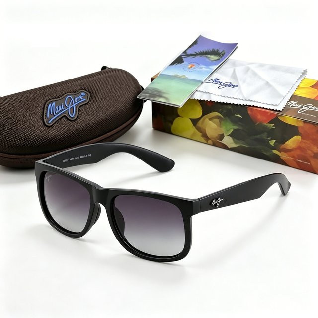 Maui Jim Sonnenbrille Square, Vollrand, Kunststoff, Black, Unisex - Bild 1