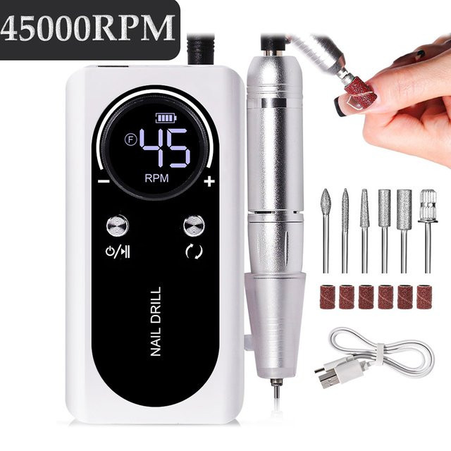 DianaBeauty Nagelbohrmaschine, elektrisch, weiß, Unisex - Bild 1