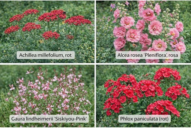 12er Set Pflanztöpfe in Rosa und Rot mit ca. 9 cm Durchmesser - Bild 1