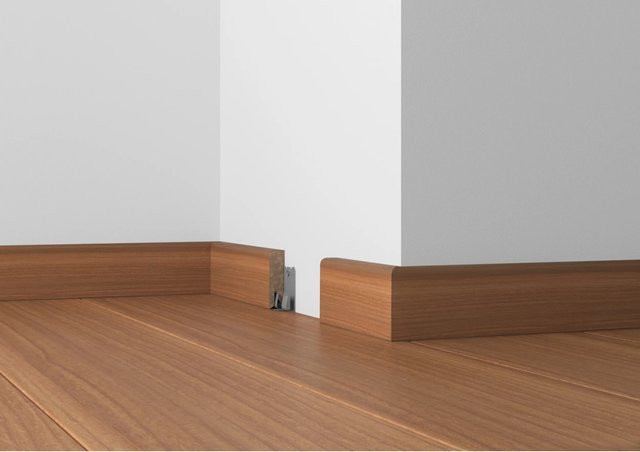 Döllken Profiles Sockelleiste Eiche foliert in Braun aus MDF, Höhe: 50 mm, Tiefe: 14 mm, Länge: 2400 mm - Bild 1