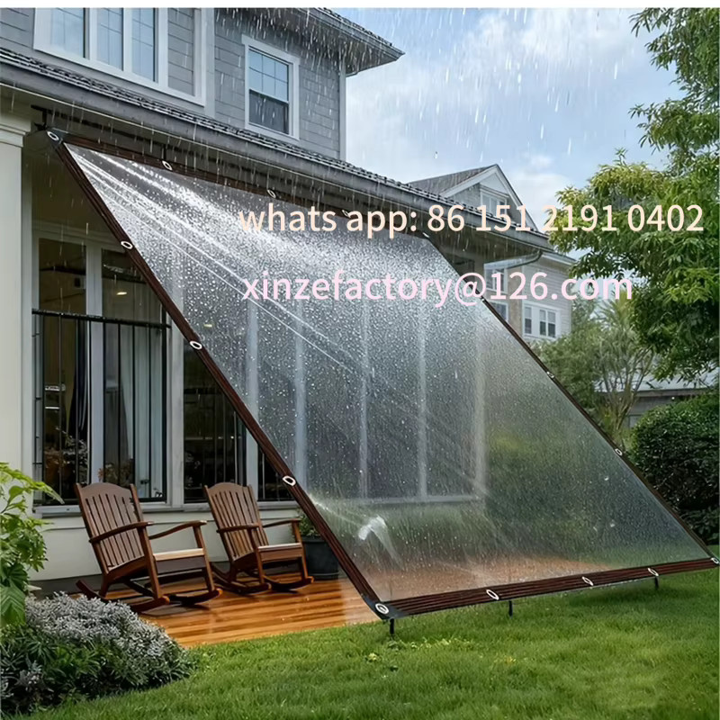 Transparentes PVC-Sonnenschutzdach als regensicheres und anpassbares Balkonfenster für den Garten und Pflanzen - Bild 1