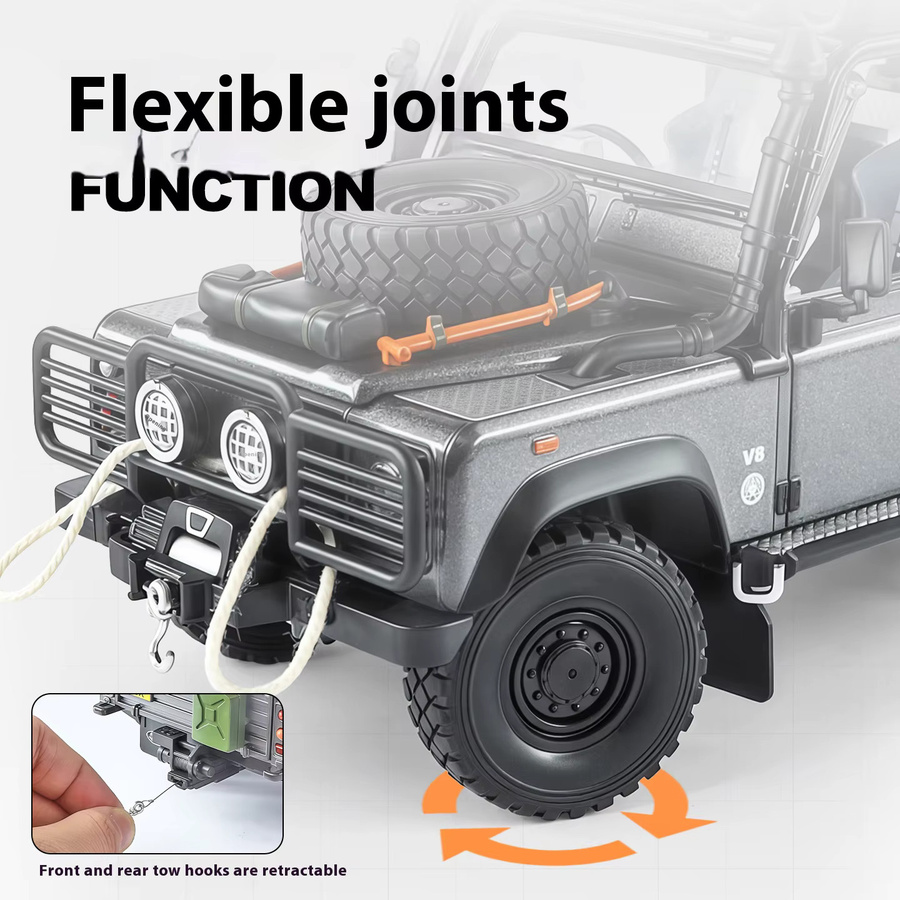 Maisto Land Rover Defender 90, Modellauto, 1:24, Metall, Grau - Bild 4