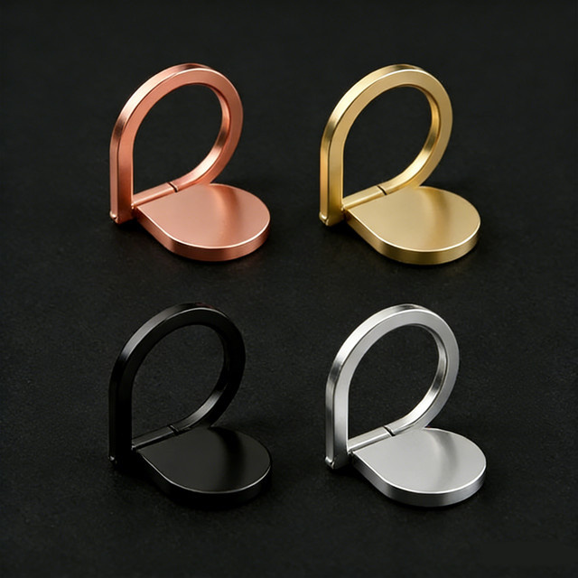 Rotierender Telefonringhalter in Wassertropfen-Design aus Metall in Gold für iPhone 16, 15, 14 - Bild 1