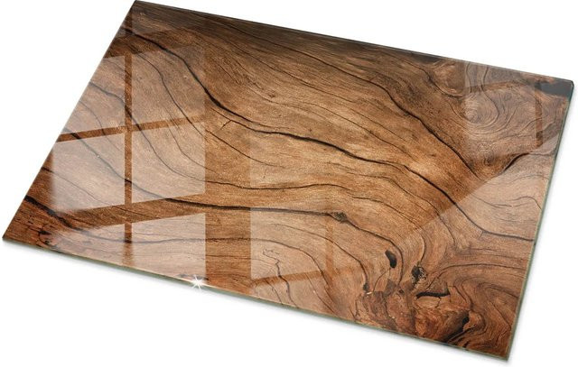 Tulup Tischplatte aus Glas in Braun, Rechteckig, B: 100 cm, T: 70 cm - Bild 1