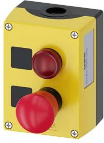 Siemens 3SU1802-0NB00-2AB2 Drucktaster Gehäuse in Gelb mit IP66, IP67 und IP69K Schutzart aus Kunststoff - Bild 1