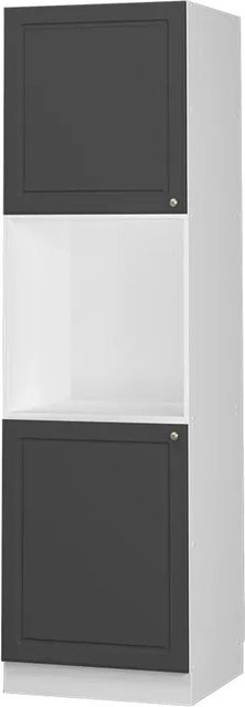Vicco Herdumbauschrank Fame-Line in Anthrazit-Gold/Weiß mit offenen Regalfächern und Soft-Close-Türen, Breite: 60 cm, Höhe: 206 cm, Tiefe: 58 cm - Bild 1