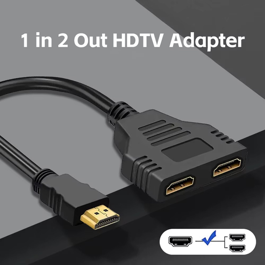 Maerknon HDMI Splitter 1 In 2 Out Full HD 1080P mit Audio Interface in Schwarz - Bild 6