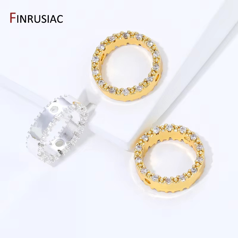 FINRUSIAC Rahmen mit Perlen, Messing, Gold, Zirkonia, Perle - Bild 1